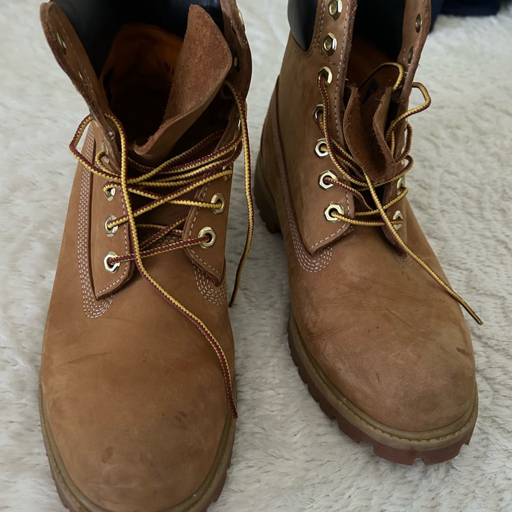 Timberland Men's Tan Leather Lace-Up Boots